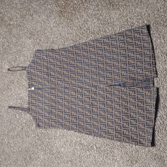 Vintage RARE 90s Fendi Jeans Monogram Dress - Picture 6 of 16